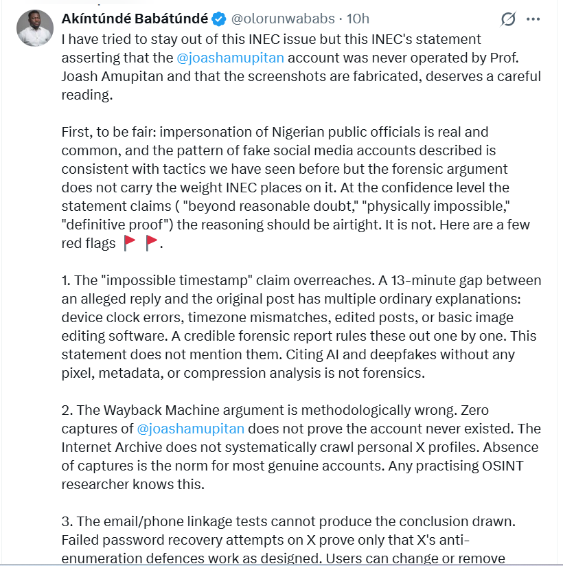 Cybersecurity analyst pokes hole in INEC